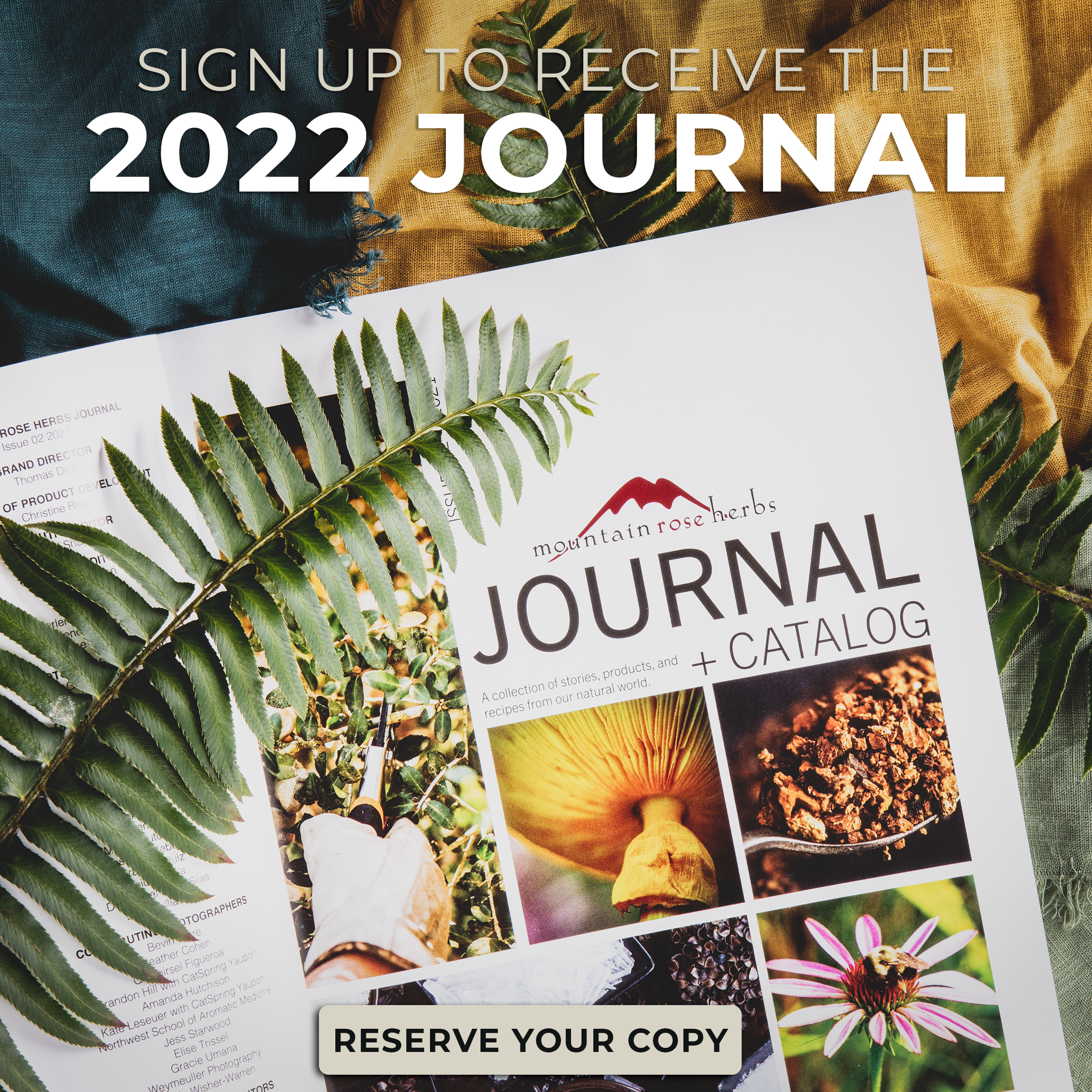Sign up for the 2022 Mountain Rose Journal