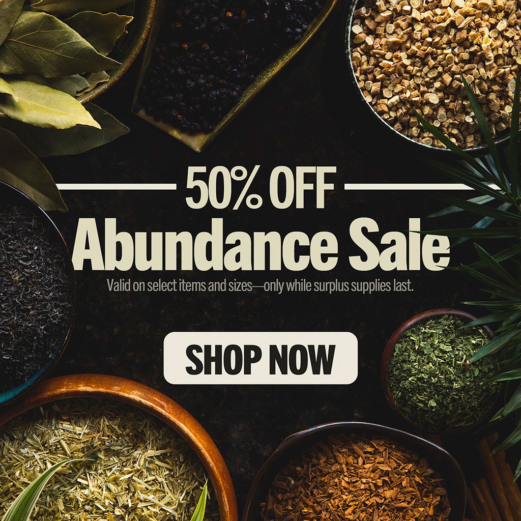 Save 50% Off on dozens of organic herbs and spices